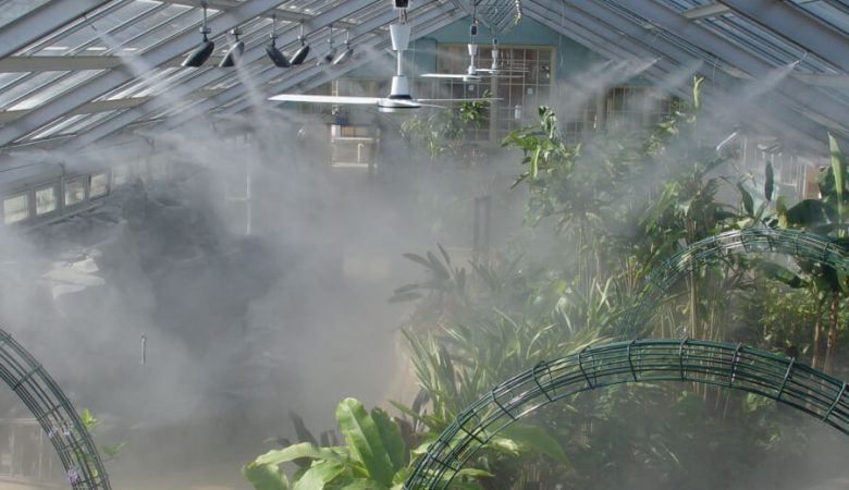 سیستم خنک کننده تبخیری مه در گلخانه ها 